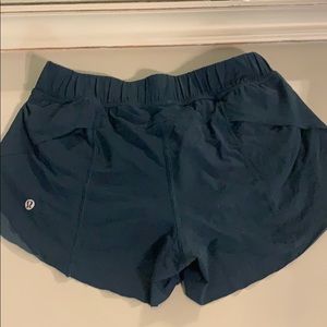 Lululemon shorts-EUC. Beautiful teal color21/2 ins